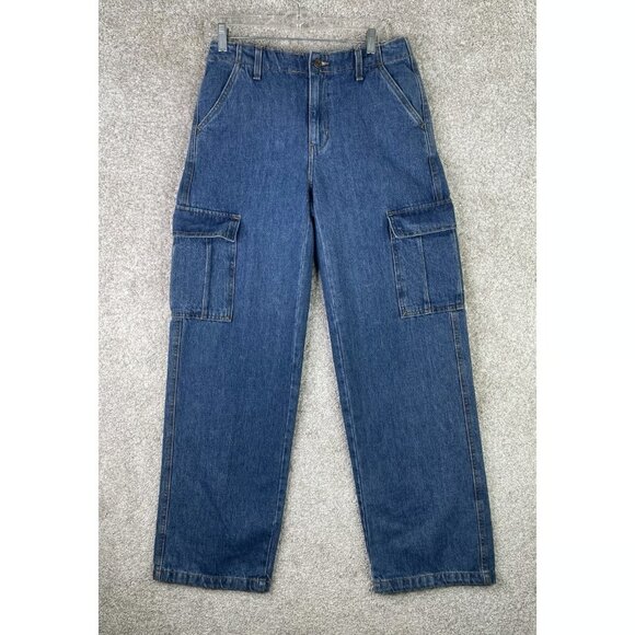 Levi's Dark Blue Flare & Wide Leg Jeans - Picture 1 of 8